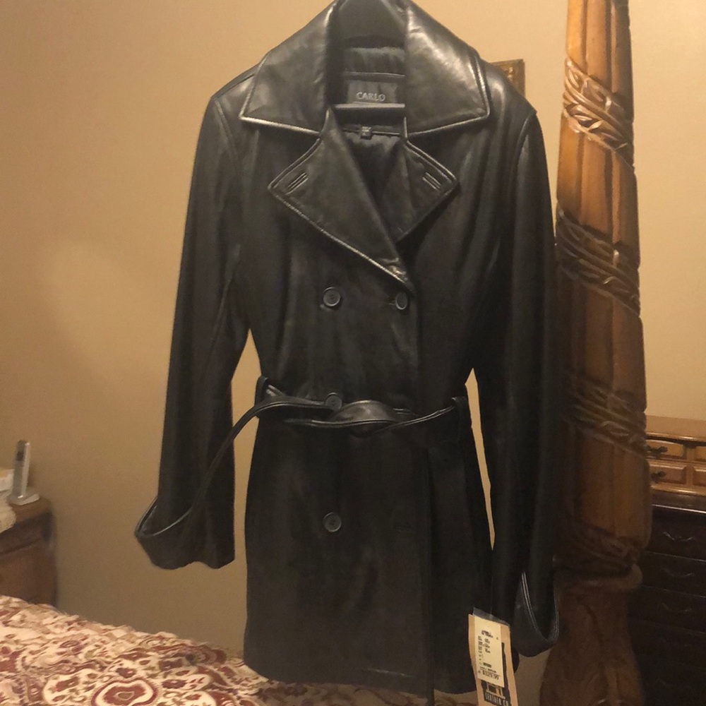 Leather coat
